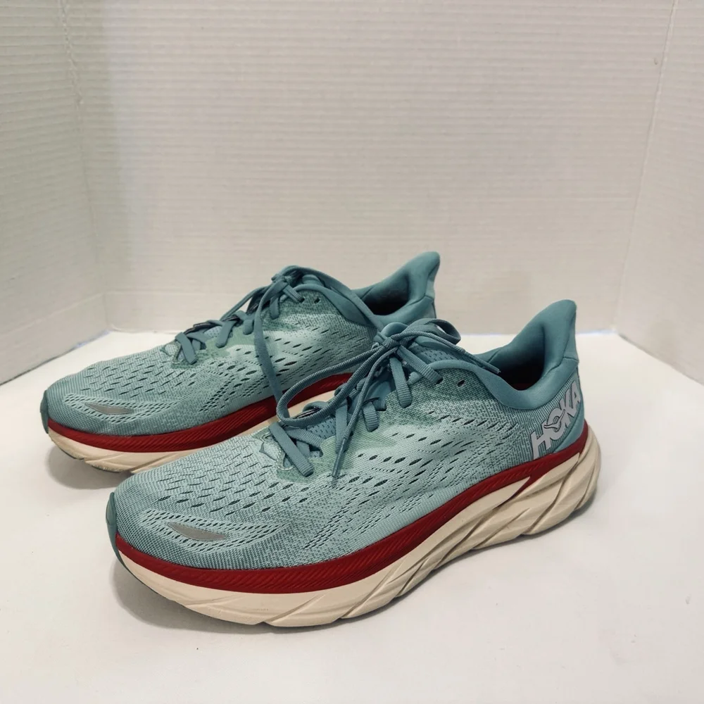 Hoka One One Clifton 8 Shoe Size:9.5 B Blue Women Sneakers